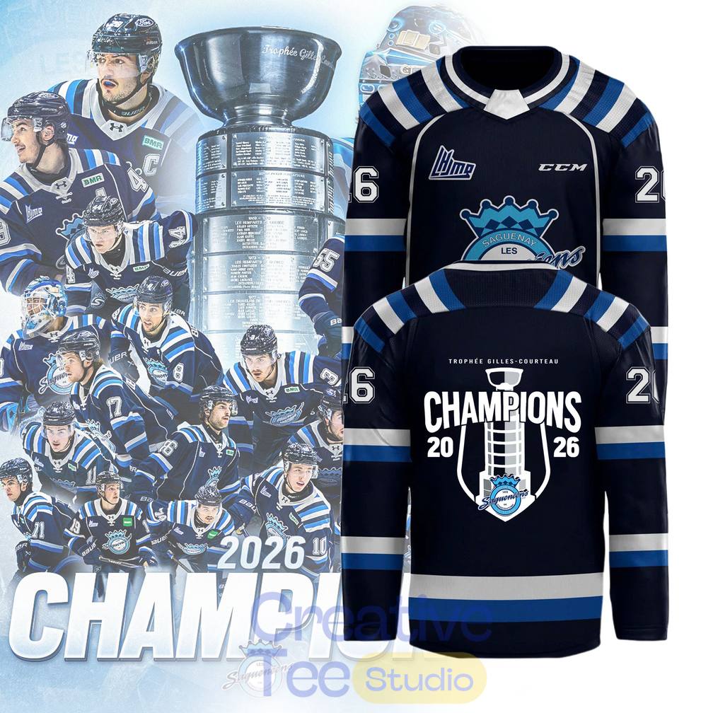Saguenéens de Chicoutimi 2026 QMJHL Champions Hockey Jersey