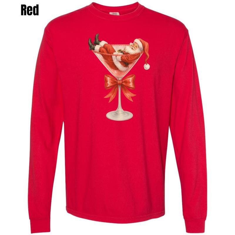 Saint Nick Martini Comfort Colors Long Sleeve T-Shirt 'PFNLB' Hoodie, Sweatshirt | PodTeesHub.com