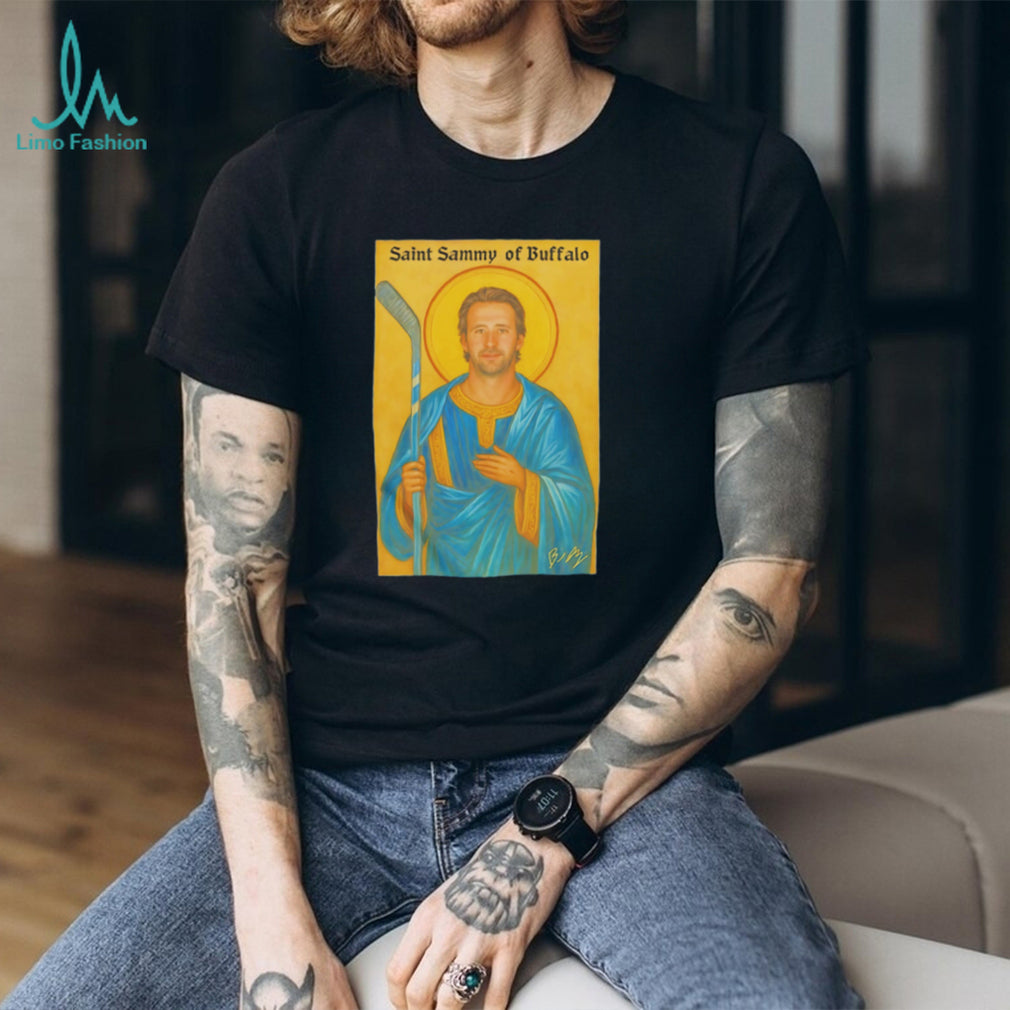 Saint Sammy Of Buffalo Hockey Player Religious Icon T Shirt