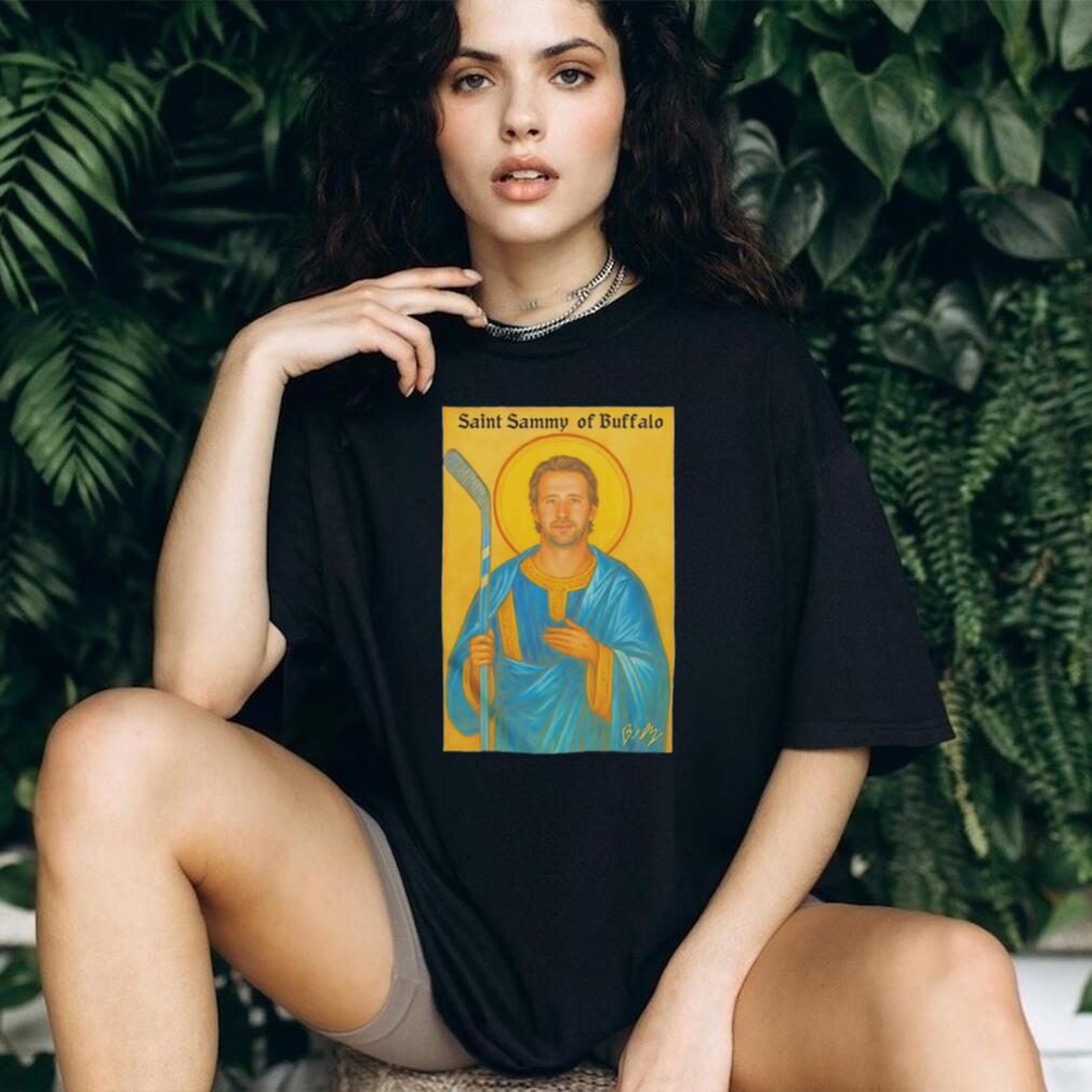 Saint Sammy Of Buffalo Hockey Player Religious Icon T Shirt