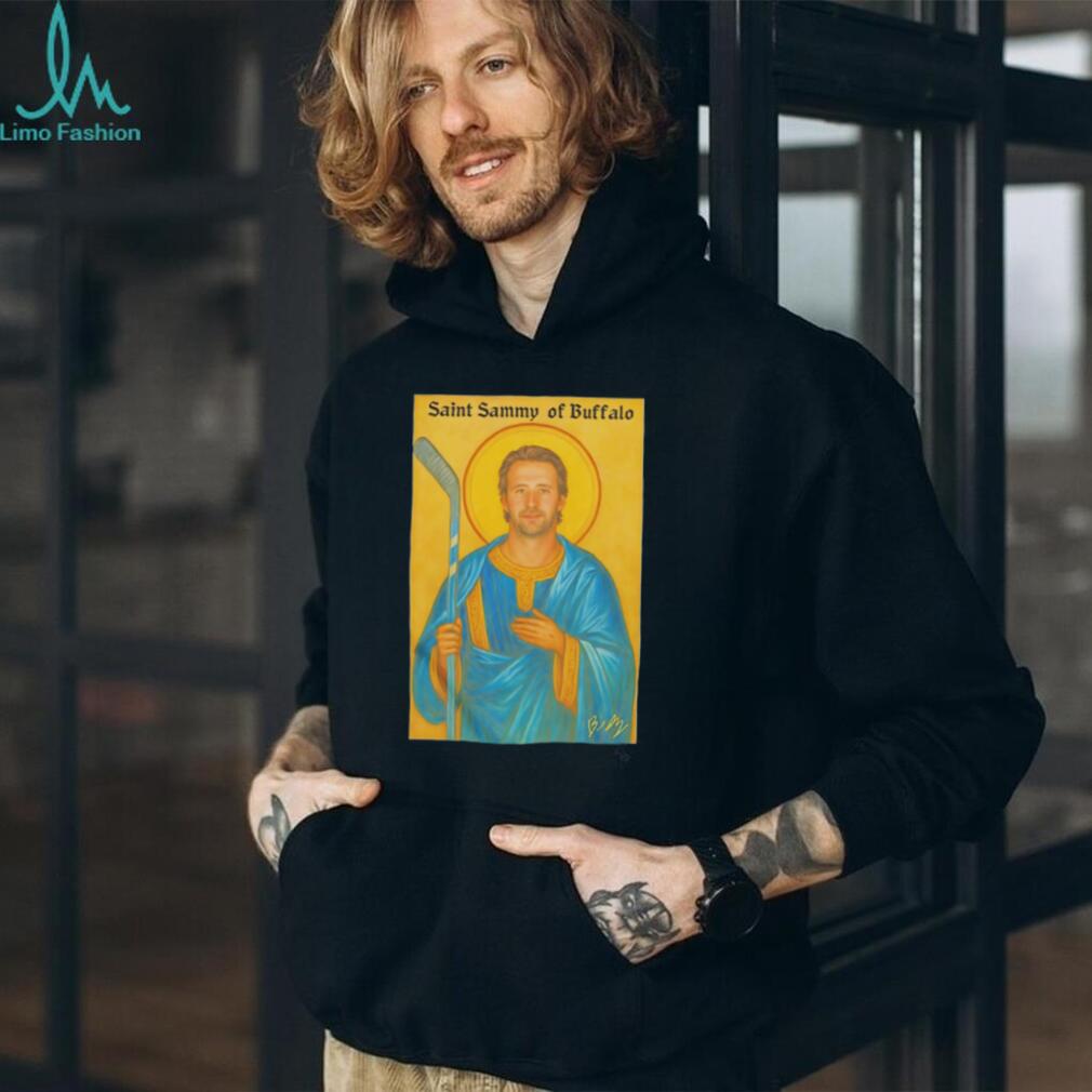 Saint Sammy Of Buffalo Hockey Player Religious Icon T Shirt