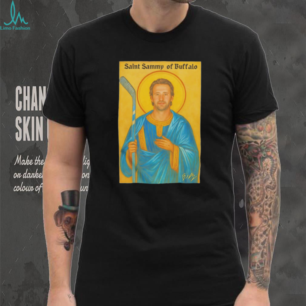 Saint Sammy Of Buffalo Hockey Player Religious Icon T Shirt