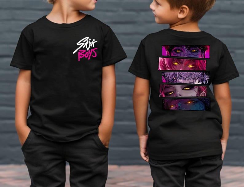 Saja Boys 2 Side Youth Shirt, Saja Boys Boy Band Shirt, Kpop Demon Inspired Movie Shirt, Demon Hunters Merch, Kpop Shirt,...