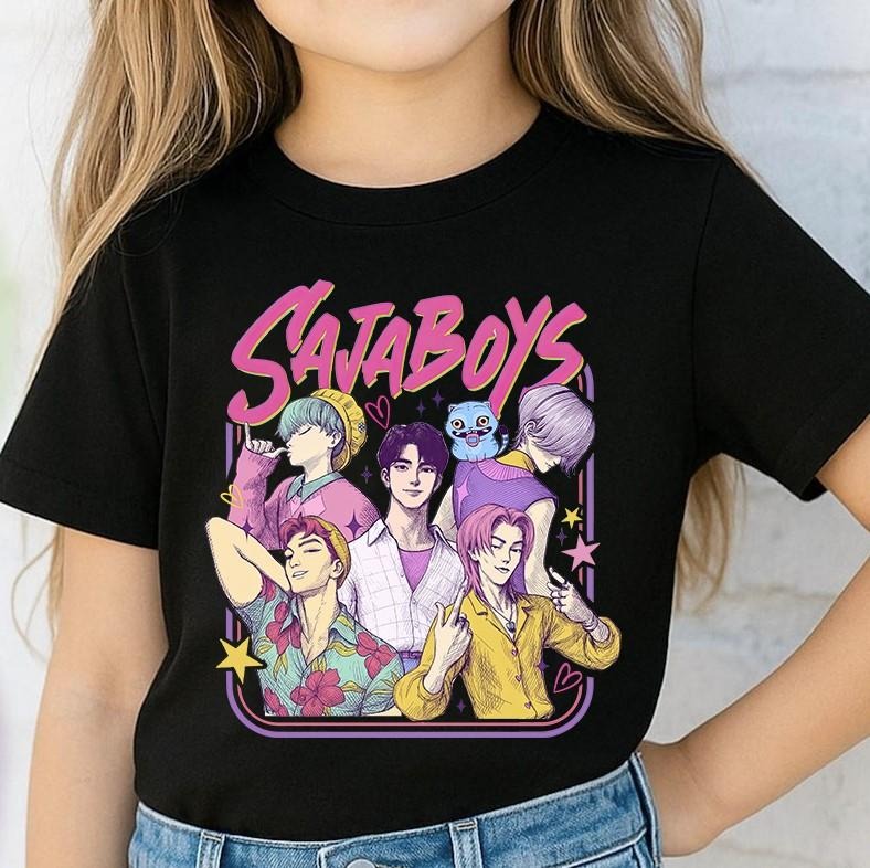 Saja Boys Kpop Demon Hunters Youth T-Shirt, Kpop Demon Inspired Movie Shirt, Demon Hunters Merch, Kpop Shirt, Boy Group...
