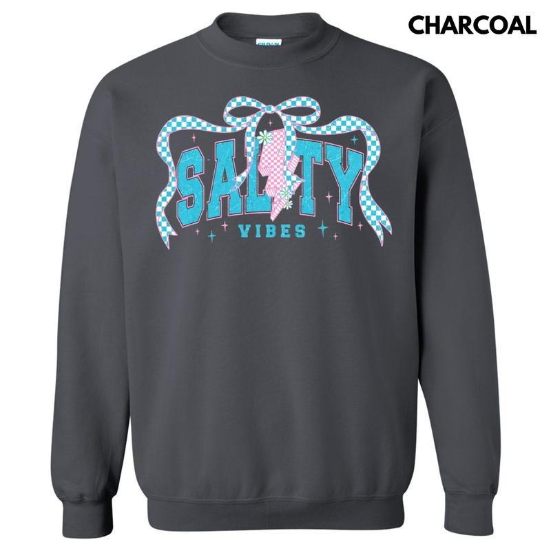 Salty Vibes Coquette Sweatshirt T-Shirts, Hoodie | PodTeesHub.com