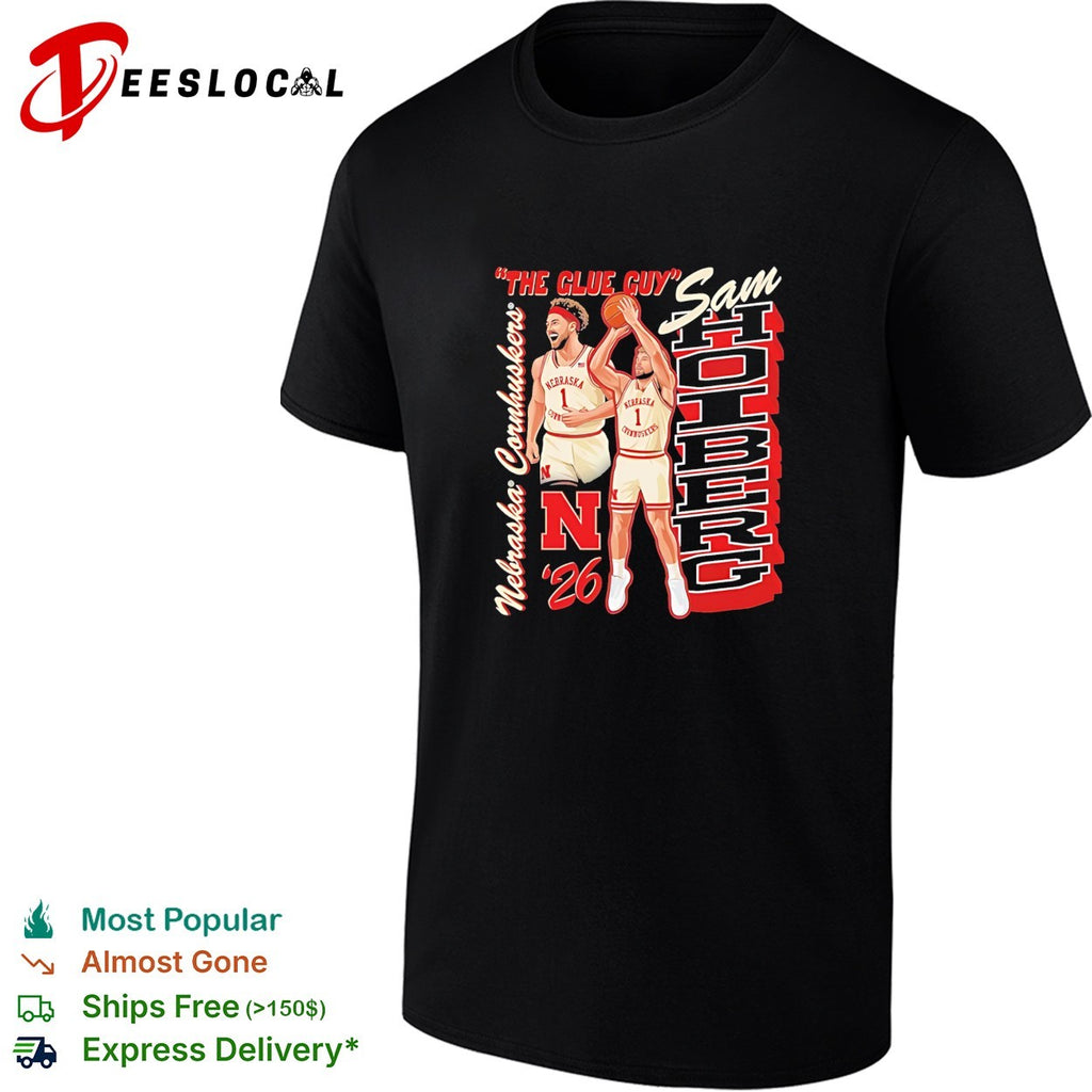 Sam Holberg Nebraska Cornhuskers the glue guy basketball shirt