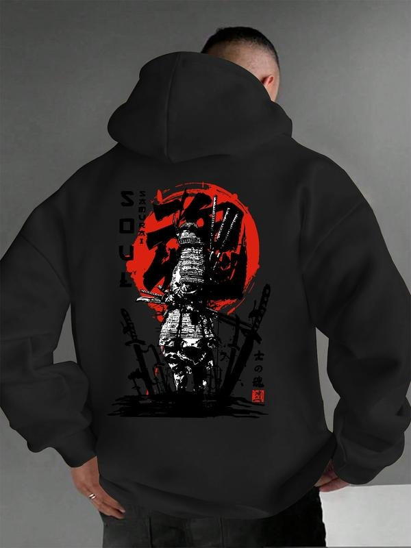 Samurai Warrior Hoodie, Pop Art Print, Fitted Style, Spring & Fall Season, Ideal for Streetwear & Casual Wear T-Shirts,...