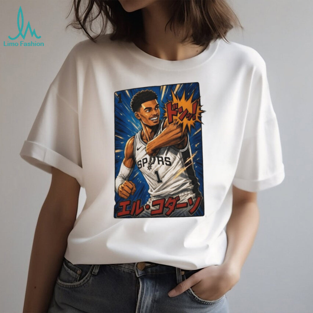 San Antonio Basketball Anime Style Mascot Graphic T Shirt