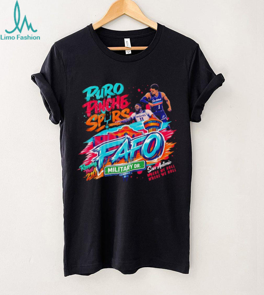 San Antonio Basketball FAFO Military Dr Streetwear T Shirt