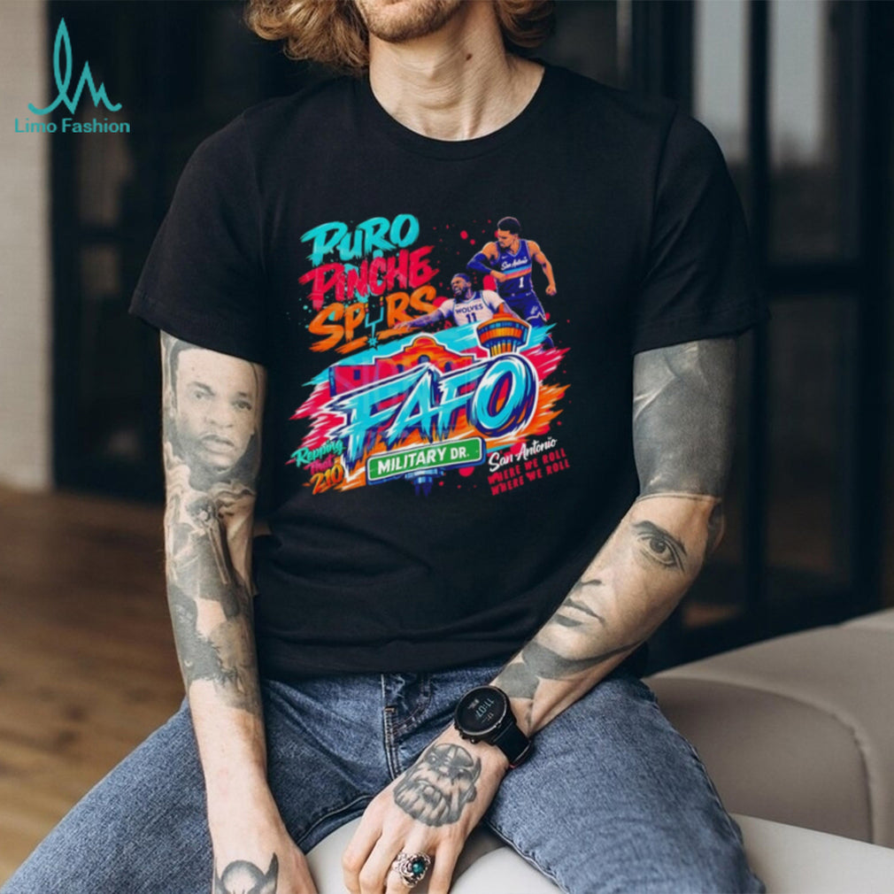 San Antonio Basketball FAFO Military Dr Streetwear T Shirt