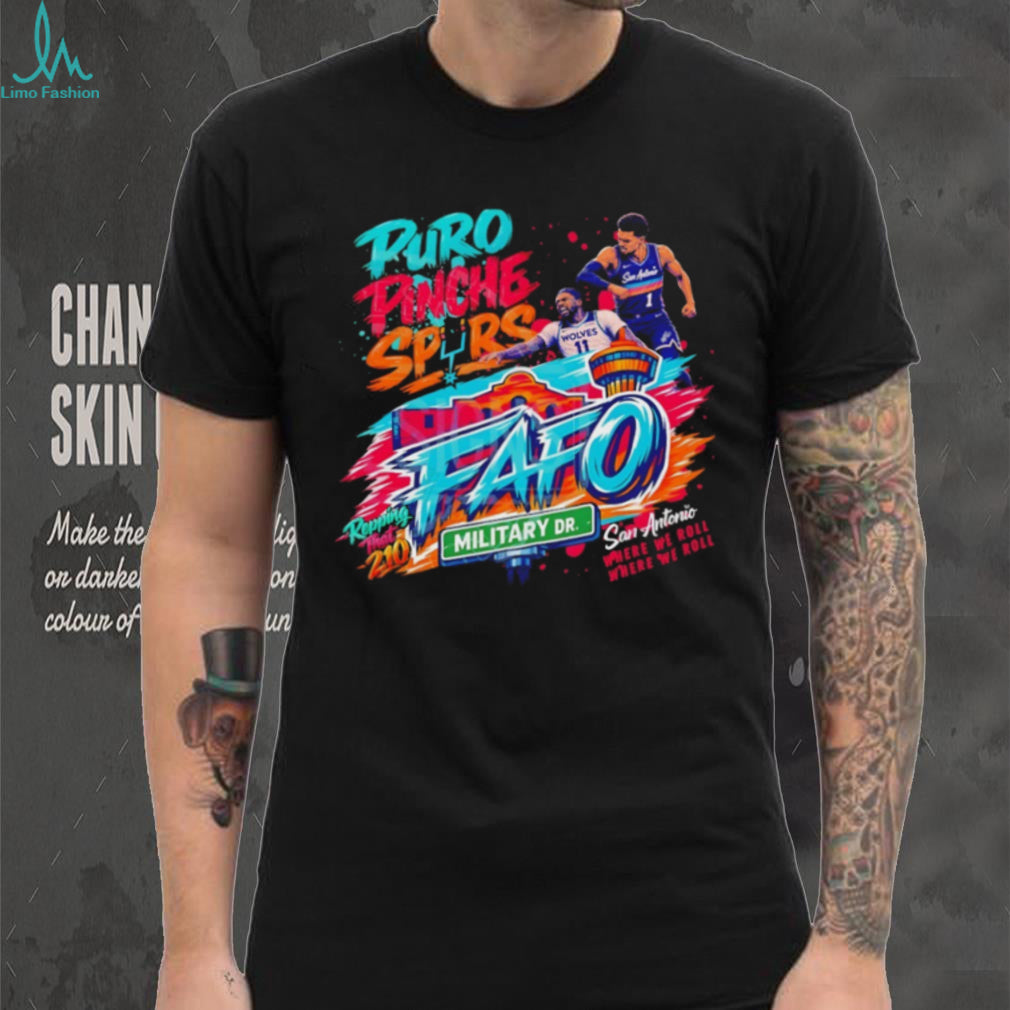 San Antonio Basketball FAFO Military Dr Streetwear T Shirt