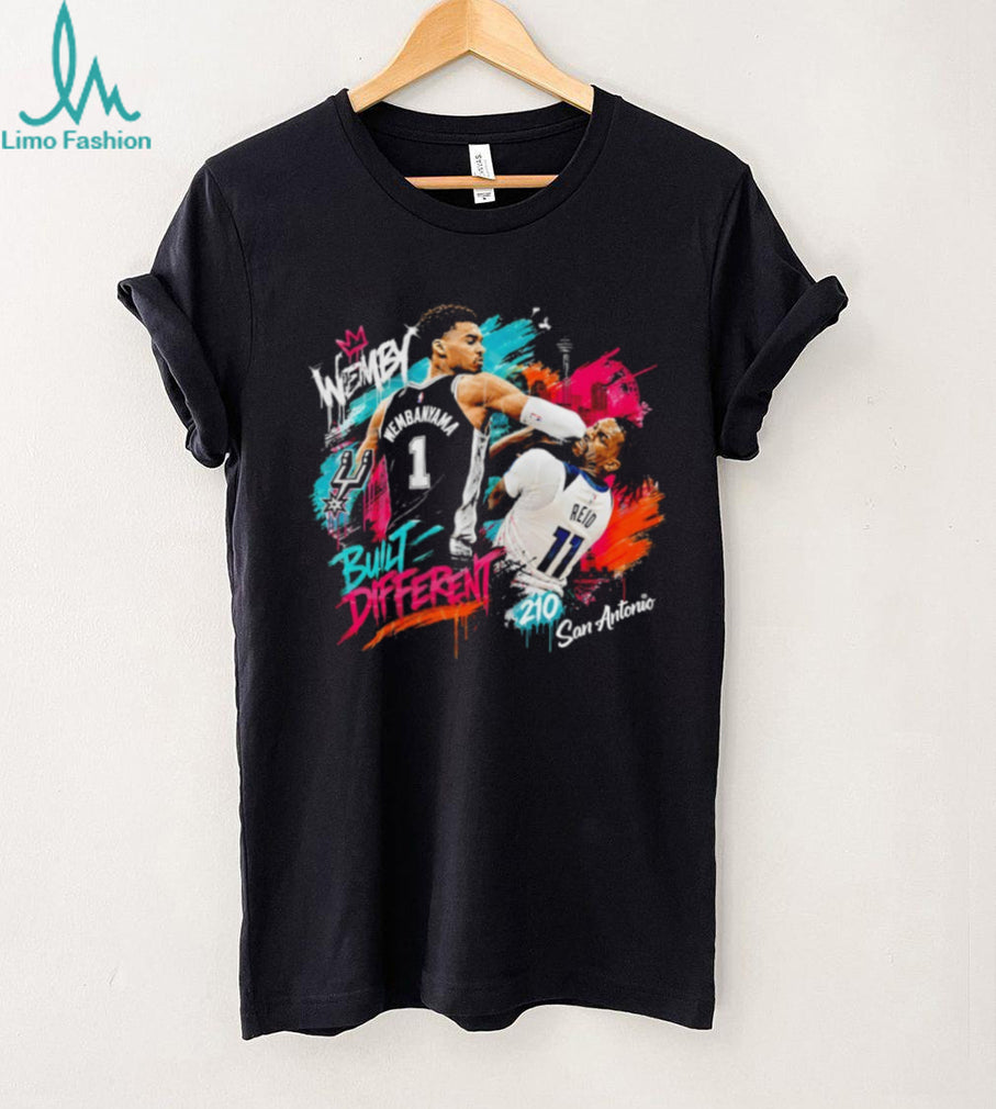 San Antonio Basketball Player Neon Splash Graphic T Shirt