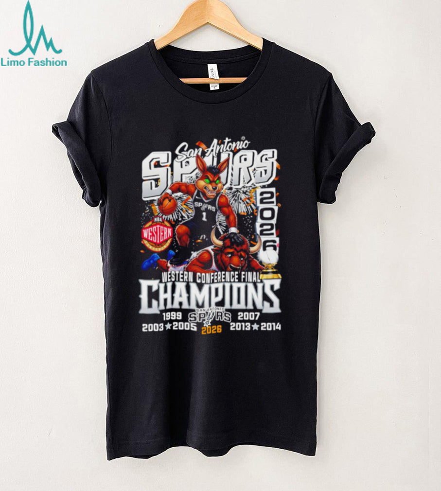 San Antonio Spurs Basketball Western Conference Finals Champions 2026 mascot shirt