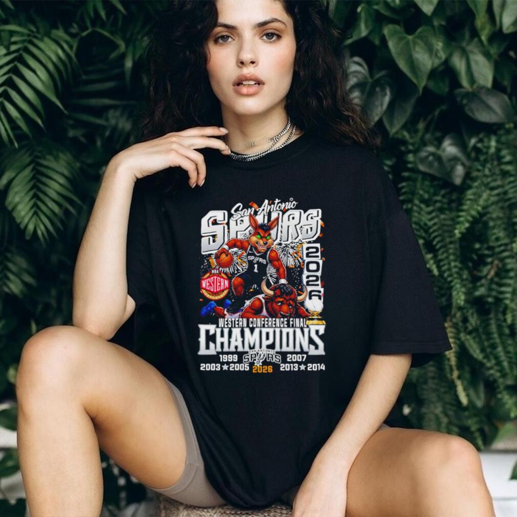 San Antonio Spurs Basketball Western Conference Finals Champions 2026 mascot shirt