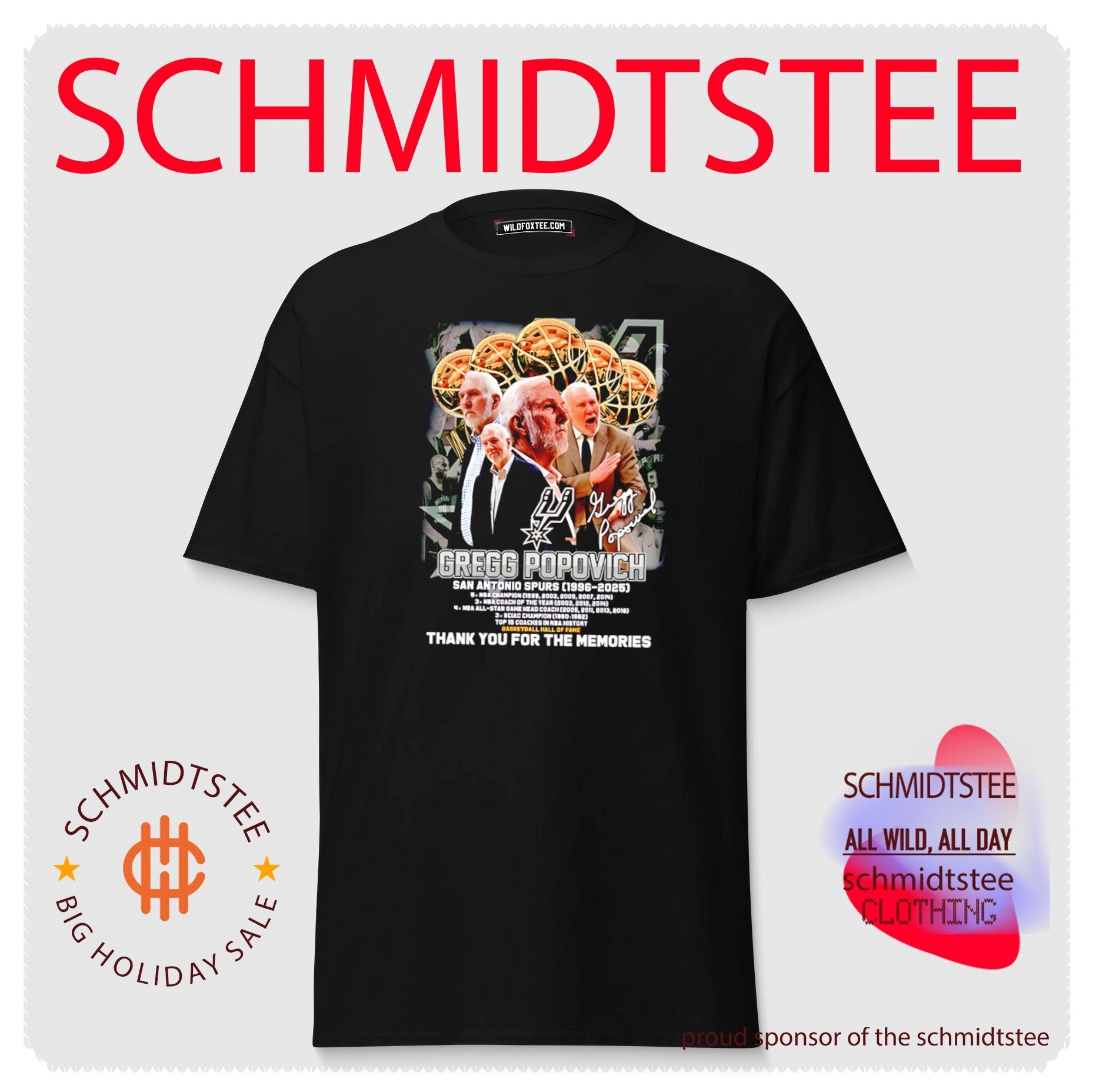San Antonio Spurs Gregg Popovich thank you for the memories shirt
