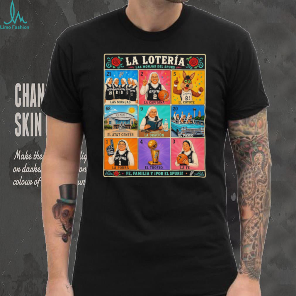 San Antonio Spurs La Loteria las monjas del spurs nuns shirt