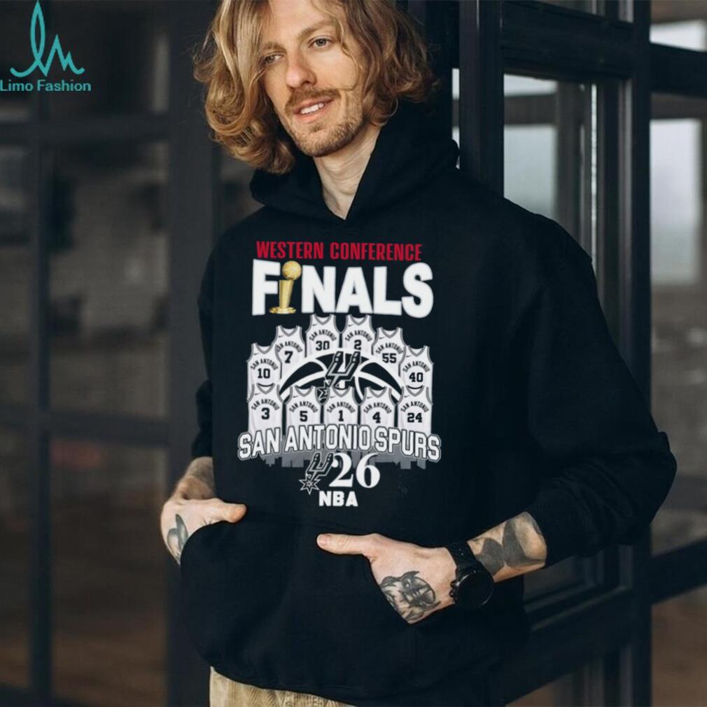 San Antonio Spurs NBA 2026 Western Conference Finals Roster Shirt