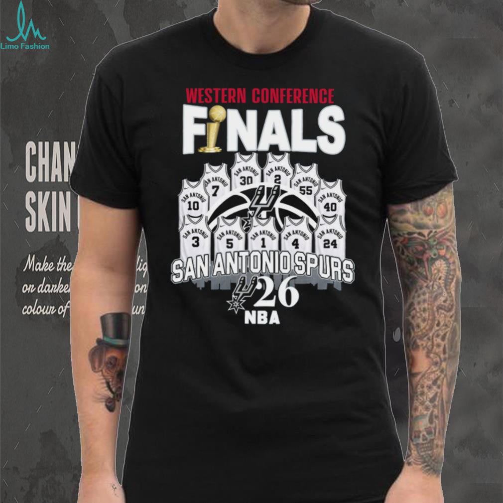San Antonio Spurs NBA 2026 Western Conference Finals Roster Shirt