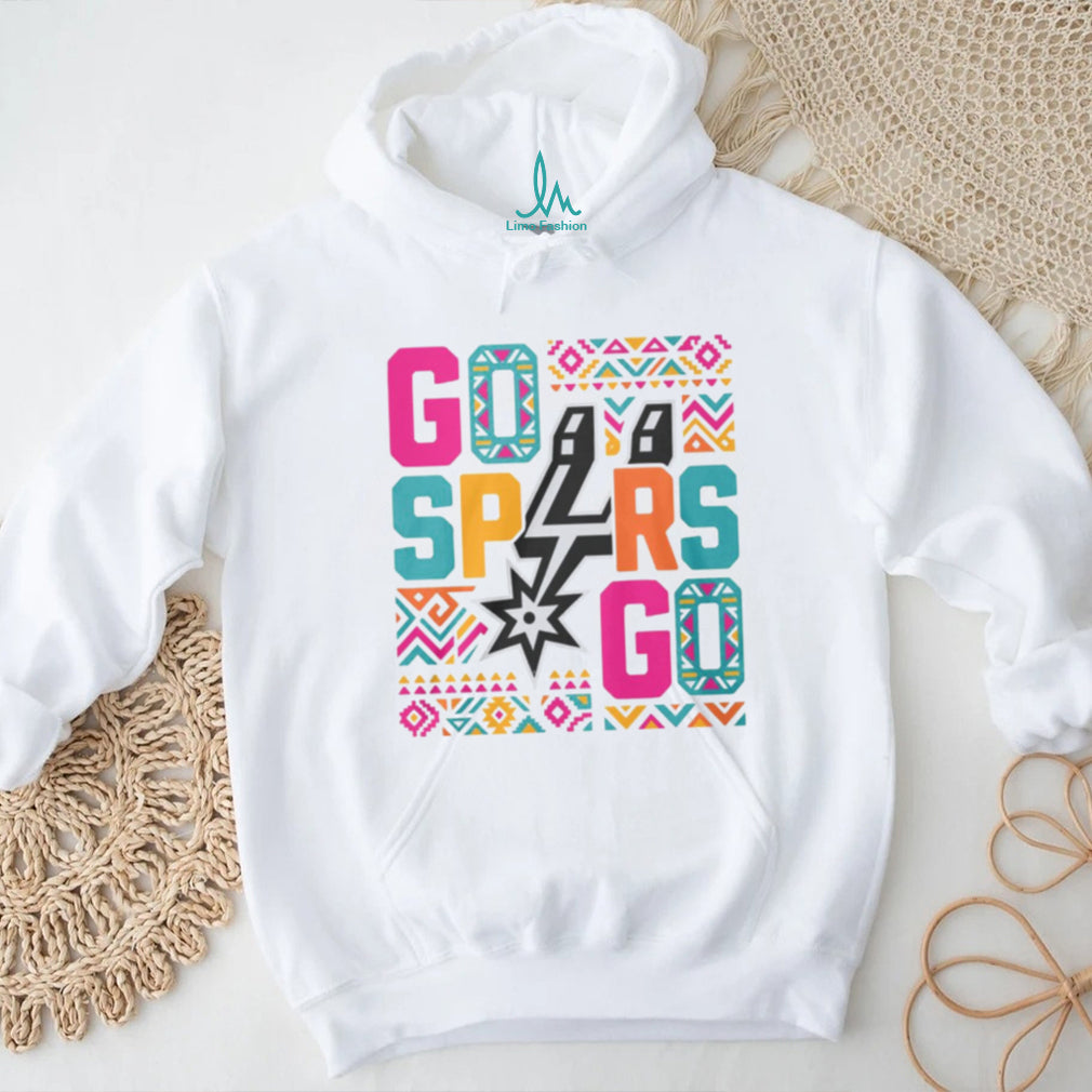 San Antonio Spurs Retro Colorful Geometric Logo Basketball Shirt