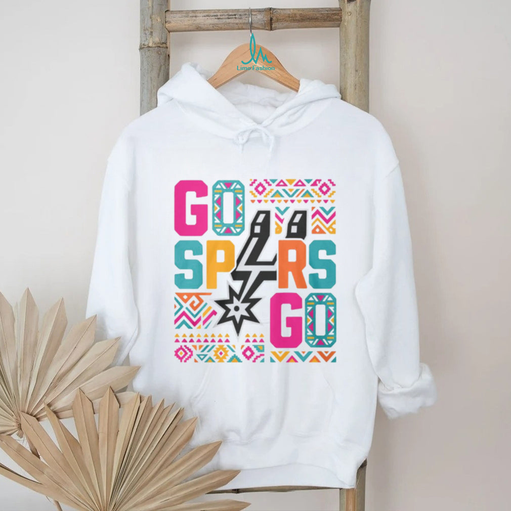 San Antonio Spurs Retro Colorful Geometric Logo Basketball Shirt