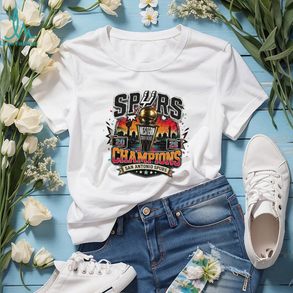 San Antonio Spurs Western Conference Champions 2026 Basketball Gold Trophy shirt