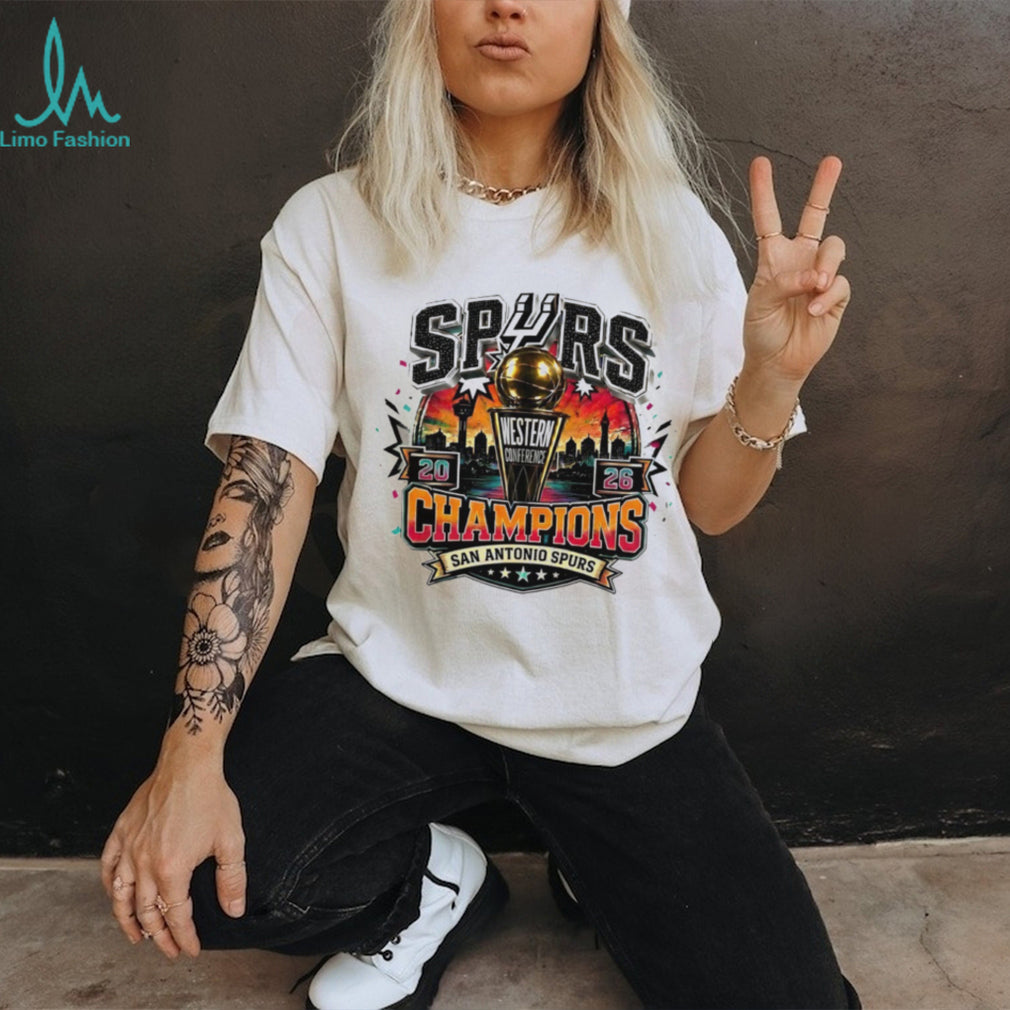 San Antonio Spurs Western Conference Champions 2026 Basketball Gold Trophy shirt