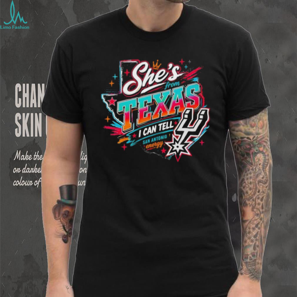 San Antonio Spurs fan She’s from Texas I can tell San Antonio energy shirt