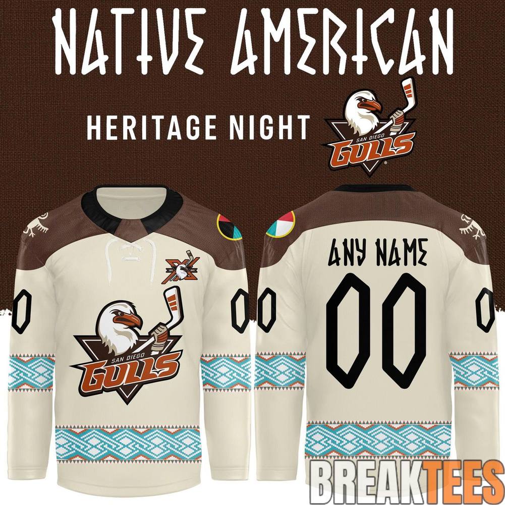 San Diego Gulls Native American Heritage Night Custom Hockey Jersey
