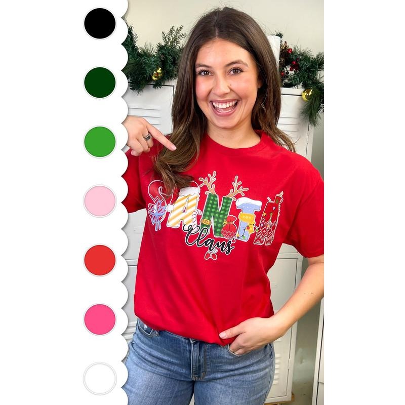 Santa Doodle Graphic T-Shirt Hoodie, Sweatshirt | PodTeesHub.com