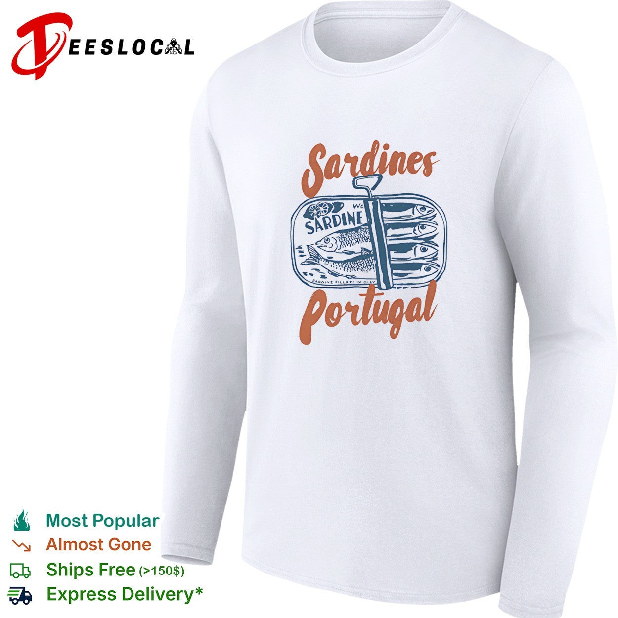 Sardines Portugal sardine tin shirt