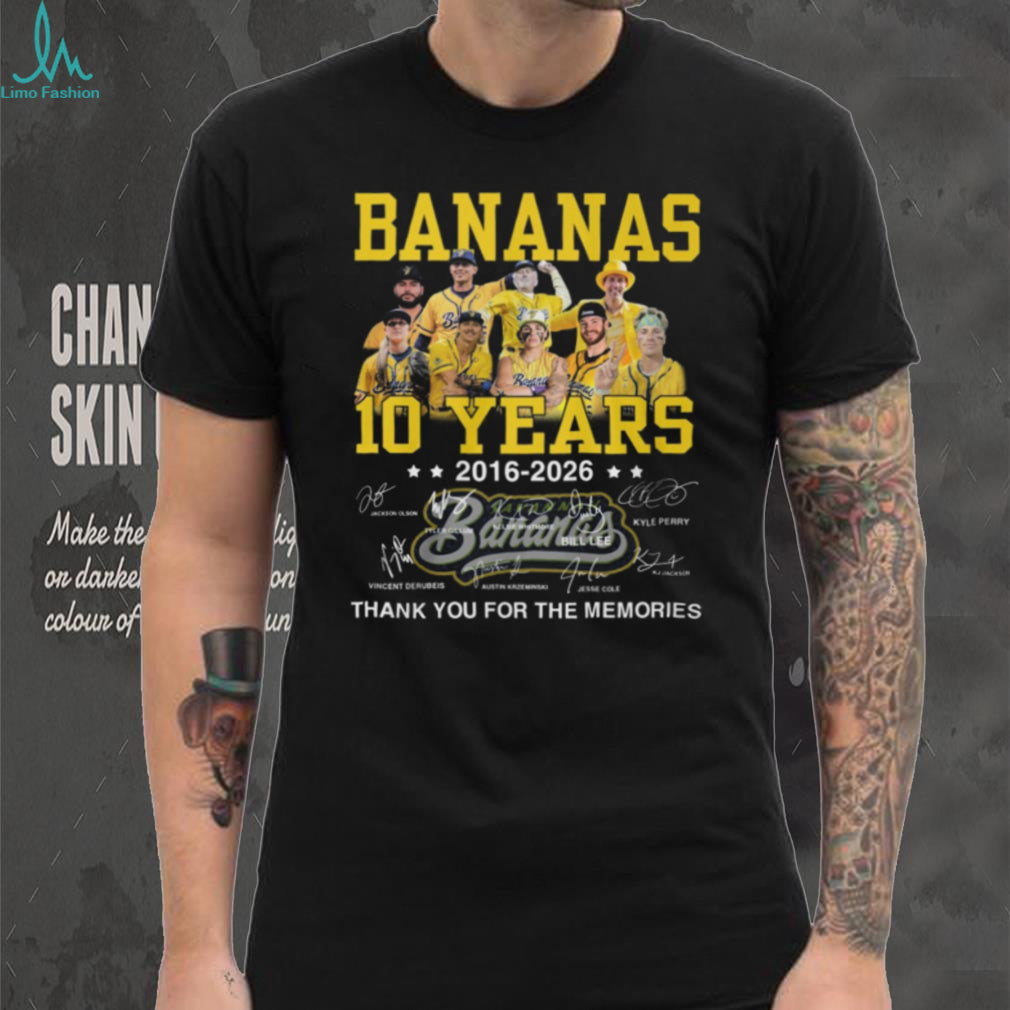 Savannah Bananas 10 Years Anniversary Signature Memories T Shirt