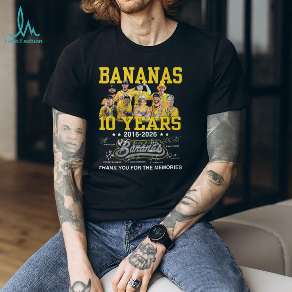 Savannah Bananas 10 Years Anniversary Signature Memories T Shirt