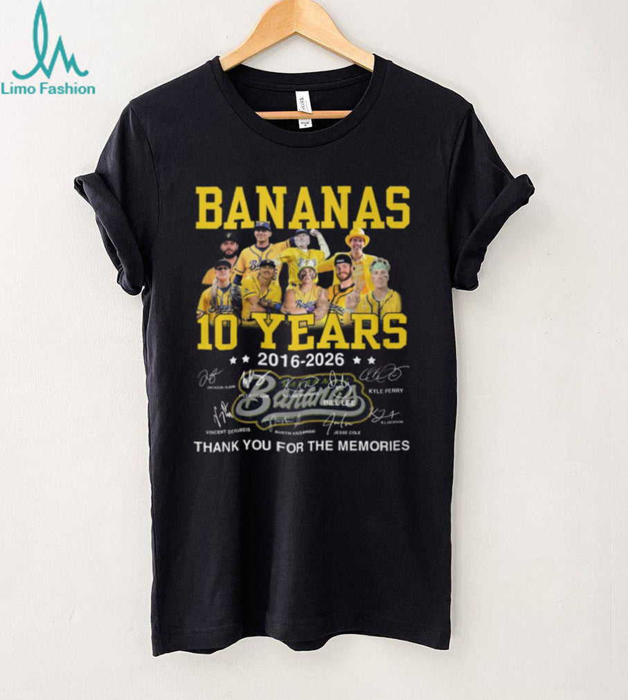 Savannah Bananas 10 Years Anniversary Signature Memories T Shirt