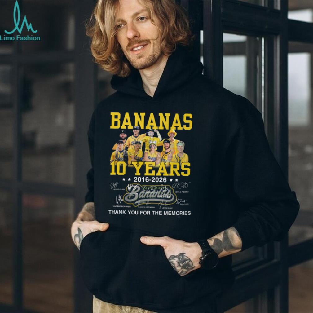 Savannah Bananas 10 Years Anniversary Signature Memories T Shirt