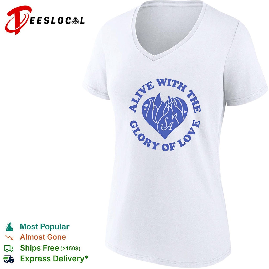 Say Anything alive with the glory of love badge shirt