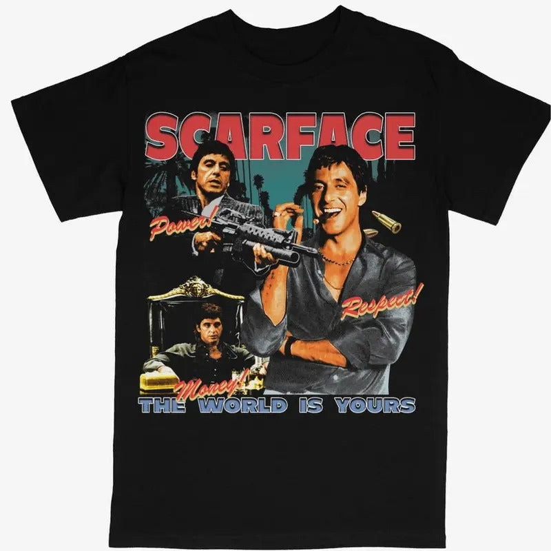 Scarface Graphic Tee Shirt Tony Montana Hoodie, Sweatshirt | PodTeesHub.com