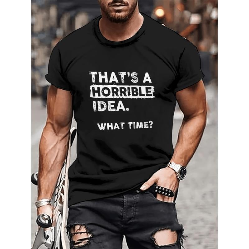 Scary Yet Hilarious T-Shirt Design For Summer Streetwear Men's Black Graphic Tee Gift Idea Hoodie, Sweatshirt