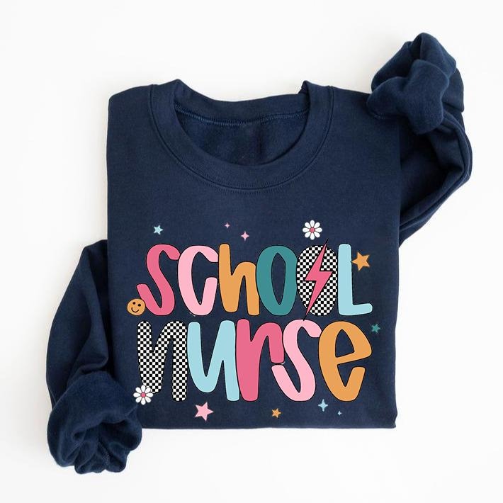 School Nurse Sweatshirt, Retro School Nurse Shirt, Back To School Gift, Nursing Shirt, Nurse Shirt, Gift For Nurse Hoodie