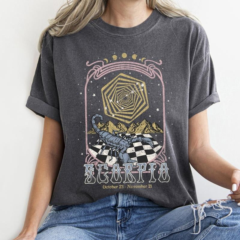 Scorpio Zodiac Comfort Colors Tees, Horoscope, Astrology Hoodie, Sweatshirt | PodTeesHub.com