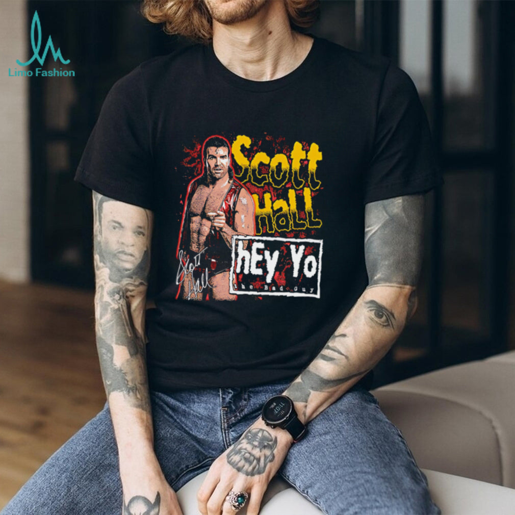 Scott Hall hey yo the bad guy signature shirt