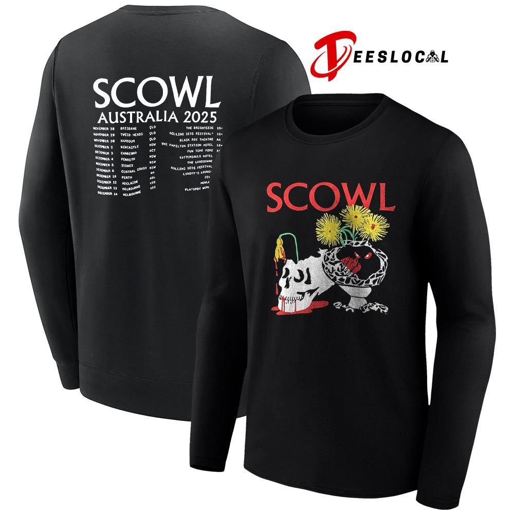 Scowl Australia dates schedule skull shirt