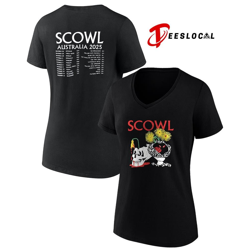 Scowl Australia dates schedule skull shirt