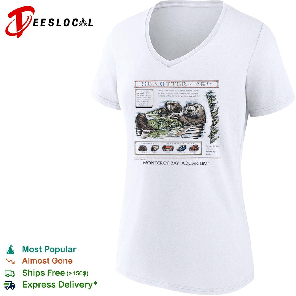 Sea Otter Enhydra Lutris Monterey Bay Aquarium Primary Food Sources shirt