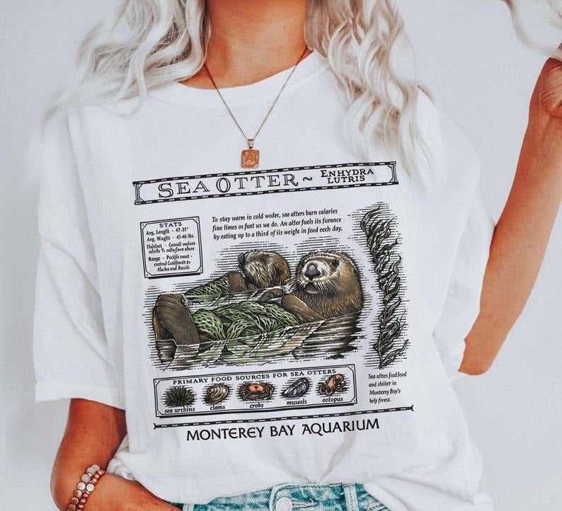 Sea Otters Monterey Bay Aquarium Shirt, Music Fan T-Shirt, Monterey Bay Aquarium Shirt, Comfort Color Shirt Hoodie,...