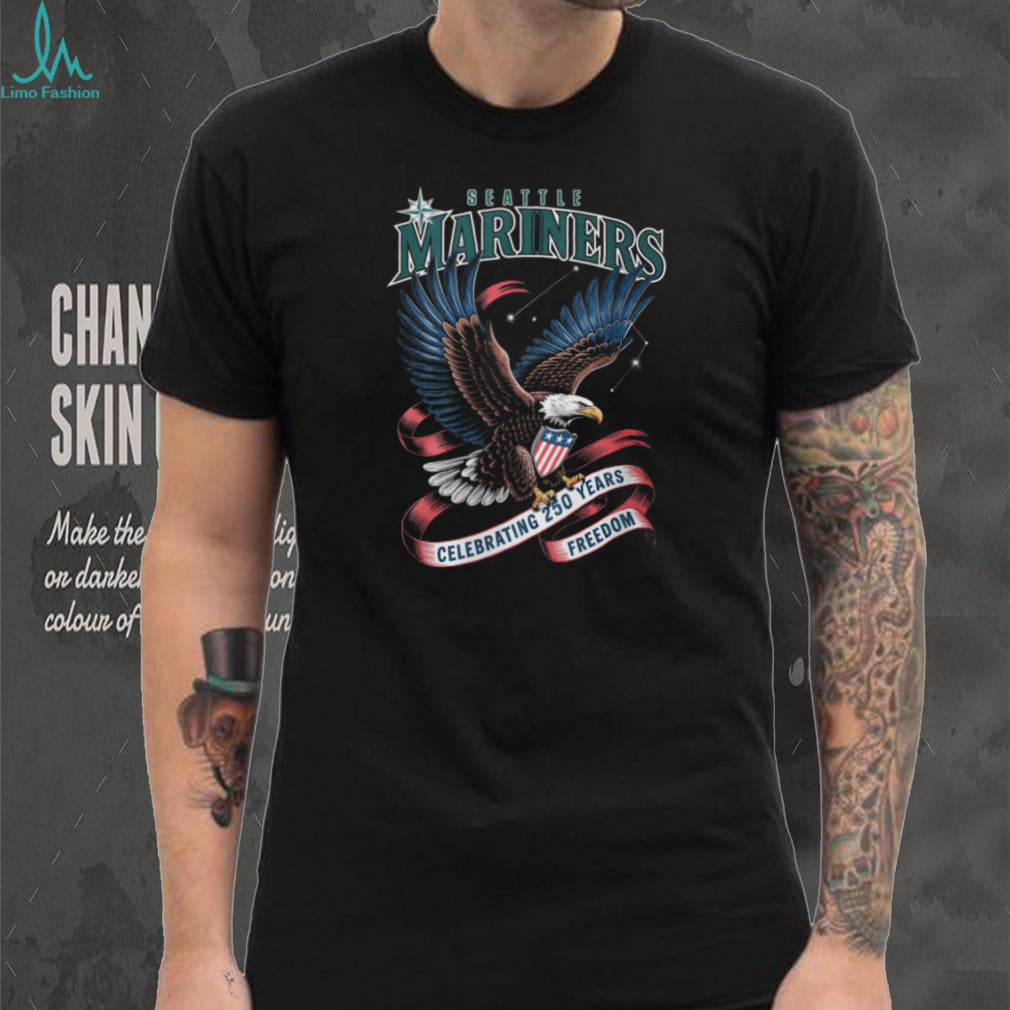 Seattle Mariners Bald Eagle Celebrating Two Hundred Fifty Years Of Freedom Patriotic T Shirt