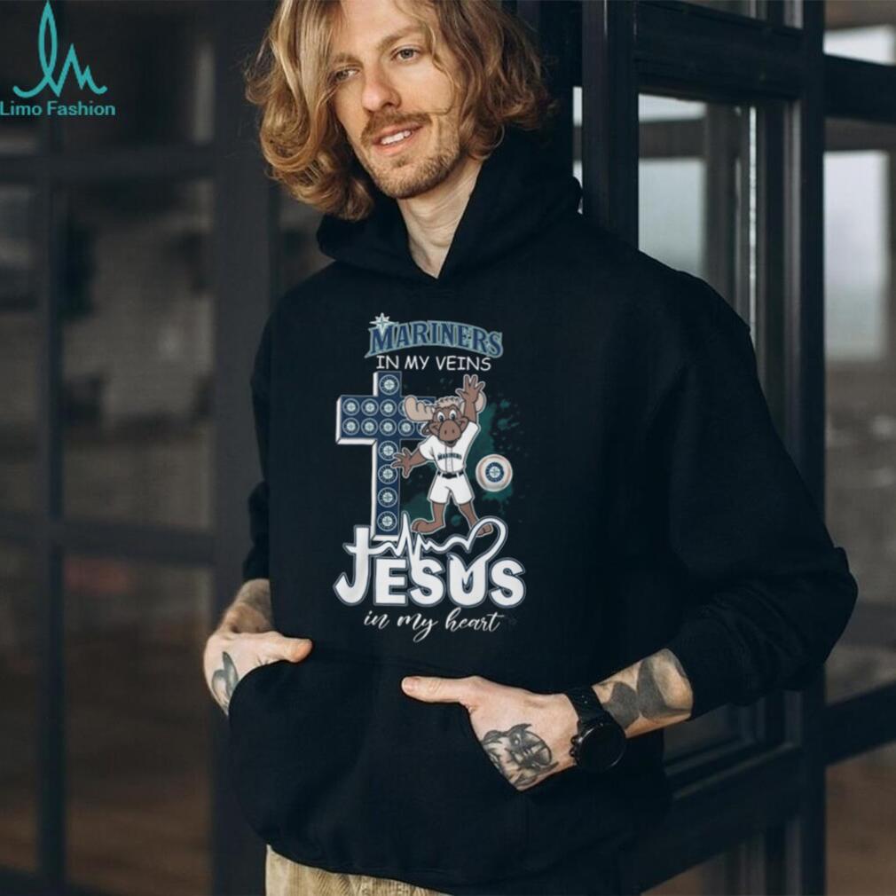 Seattle Mariners Faith Baseball Cross Jesus In My Heart Shirt