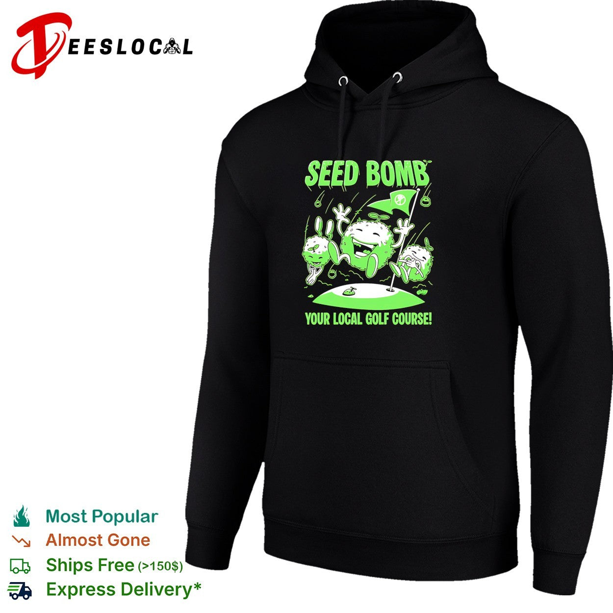 Seed bomb your local golf course eco protest shirt
