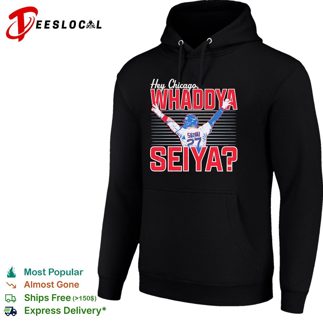 Seiya Suzuki Chicago Cubs hey whaddya player back shirt