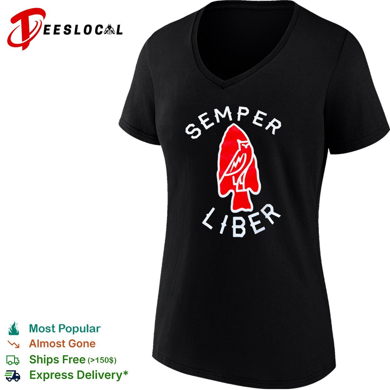 Semper Liber red owl arrowhead OVO shirt
