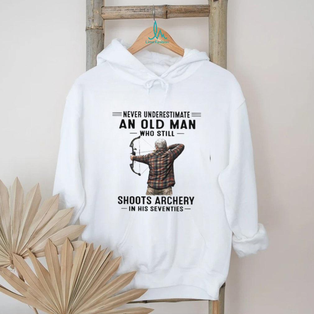 Senior Archery Hunter Never Underestimate Old Man Shirt